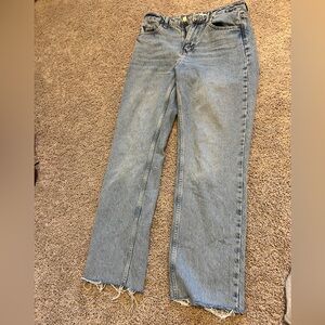 Zara Light Blue Straight Leg Women's Jeans